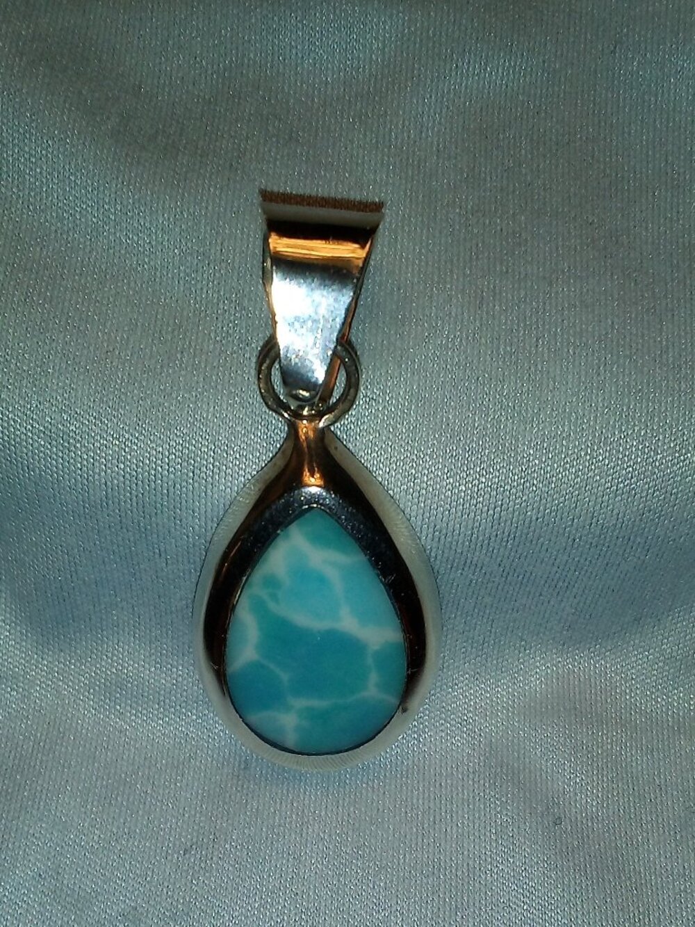 Sterling Silver Larimar Stone Pendant